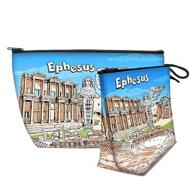 Museum Themed Customised PVC Hooded Purse 145x220x70 mm