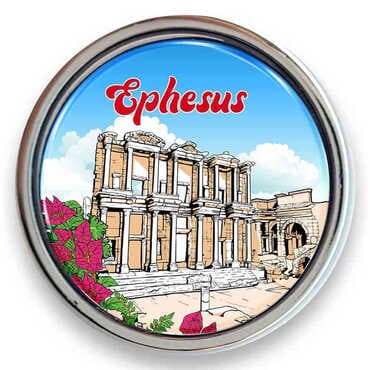 Museum Themed Collectible Souvenir Metal Round Pin 18 mm