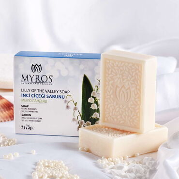 Myros - Toptan Myros 2X75 gr İnci Çiçeği Sabunu