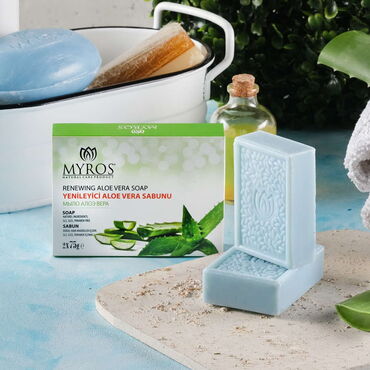 Myros - Toptan Myros 2X75 gr Yenileyici Aloe Vera Sabun