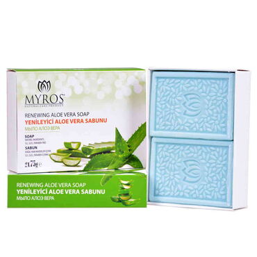 Toptan Myros 2X75 gr Yenileyici Aloe Vera Sabun - Thumbnail