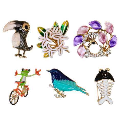 Myros Renkli Broş - 1