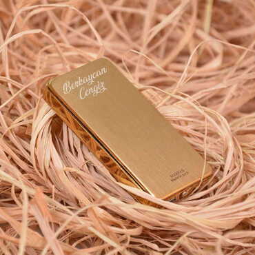 Myros - Name Personalised Matte Gold Metal Lighter