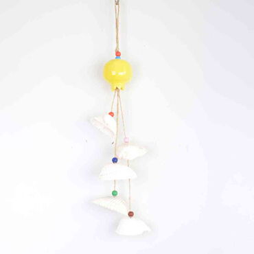 Myros - Nautical Sea Shell Pomagranate Shaped Single Hanging Detailed Wind Chime