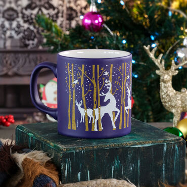 Myros - Navy Blue Deer Mug