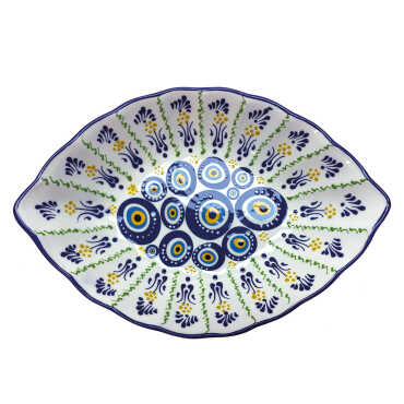 Evil Eye Boat-Shaped Plate 28x20 cm - Standart - 2