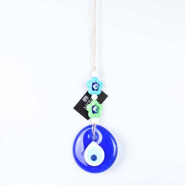 Evil Eye Macrame Oval Shaped Three Orta Bead Detailed Wall Hanging - 3