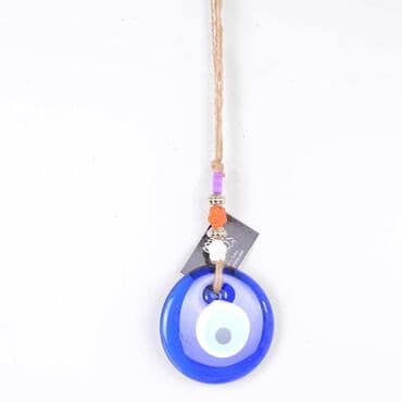 Evil Eye Macrame Oval Shaped Three Orta Bead Detailed Wall Hanging - 4