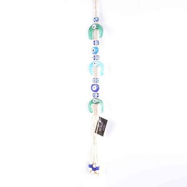 Evil Eye Macrame Triple Horseshoe Shaped Wall Hanging