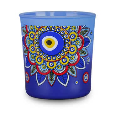 Evil Eye Themed Glass Candle - 5