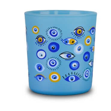 Evil Eye Themed Glass Candle - 2