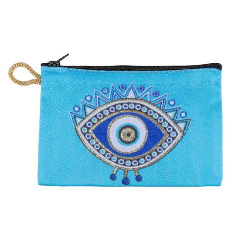 Nazar Temalı Dokuma Cüzdan 100x155 mm - 1