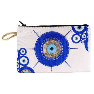 Nazar Temalı Dokuma Cüzdan 100x155 mm - 2