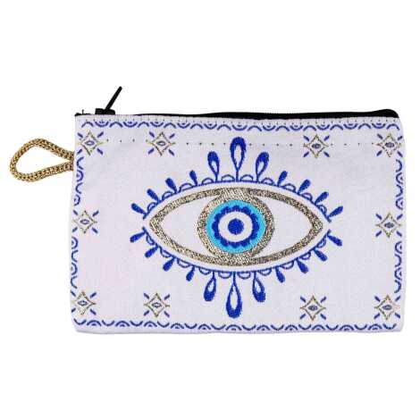 Nazar Temalı Dokuma Cüzdan 100x155 mm - 3
