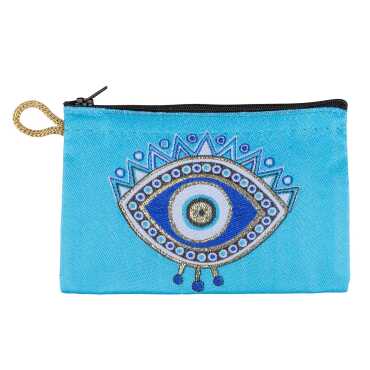 Nazar Temalı Dokuma Cüzdan 100x155 mm - 4