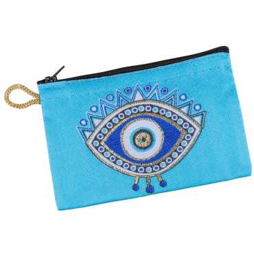 Nazar Temalı Dokuma Cüzdan 100x155 mm - 6