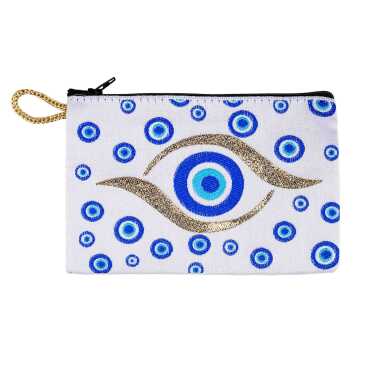 Nazar Temalı Dokuma Cüzdan 100x155 mm - 11