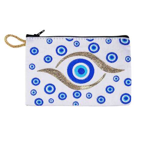 Nazar Temalı Dokuma Cüzdan 100x155 mm - 11