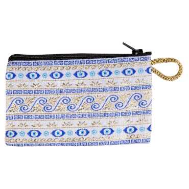 Nazar Temalı Dokuma Minik Cüzdan 75x110 mm - 5