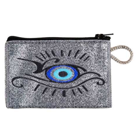 Nazar Temalı Dokuma Minik Cüzdan 75x110 mm - 6