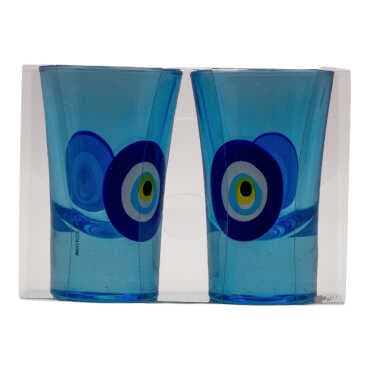 Nazar Themed Painted Shot Glass Set of 2 - 2