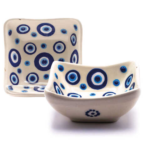 Nazar Temalı Kabartma Nazar Kare Kase 75X75X37 Mm - 1