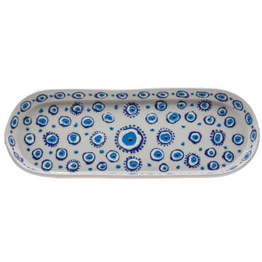 Nazar Temalı Kabartma Nazar Salata Tabağı 118X320X30 Mm - Myros