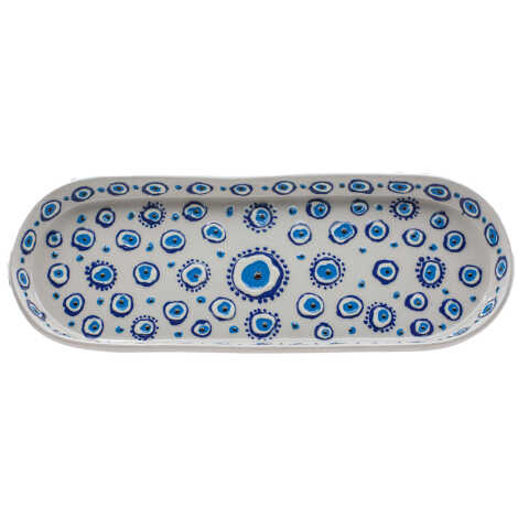 Nazar Temalı Kabartma Nazar Salata Tabağı 118X320X30 Mm - 1