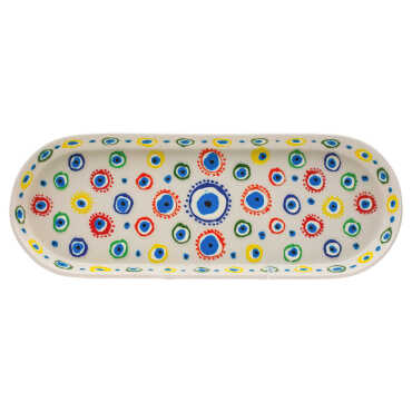 Nazar Temalı Kabartma Nazar Salata Tabağı 118X320X30 Mm - 2