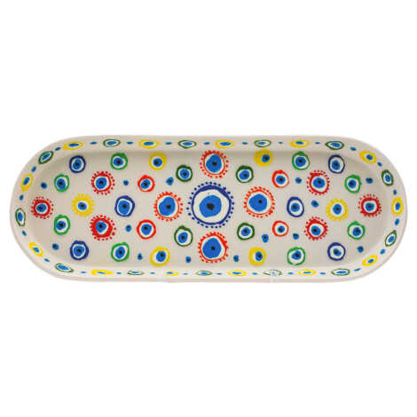 Nazar Temalı Kabartma Nazar Salata Tabağı 118X320X30 Mm - 2