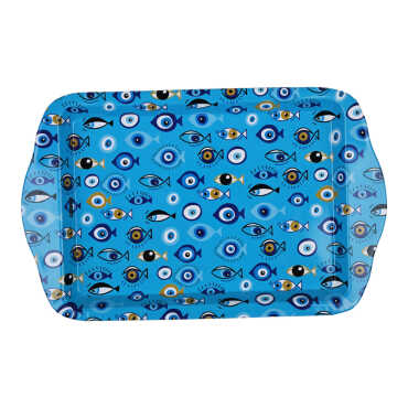 Wholesale Nazar Themed Mini Tray Double Sided Printed (25*16 cm) - 6