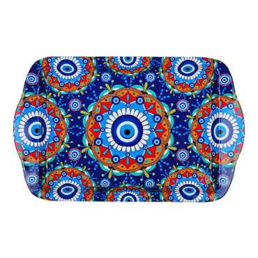 Wholesale Nazar Themed Mini Tray Double Sided Printed (25*16 cm) - 7