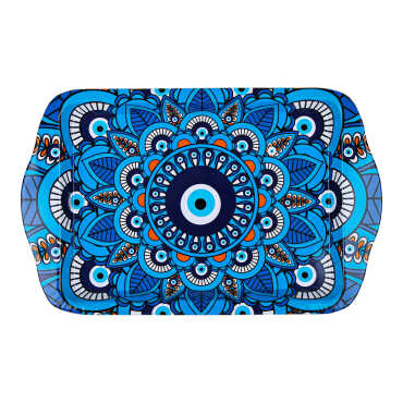 Wholesale Nazar Themed Mini Tray Double Sided Printed (25*16 cm) - 8
