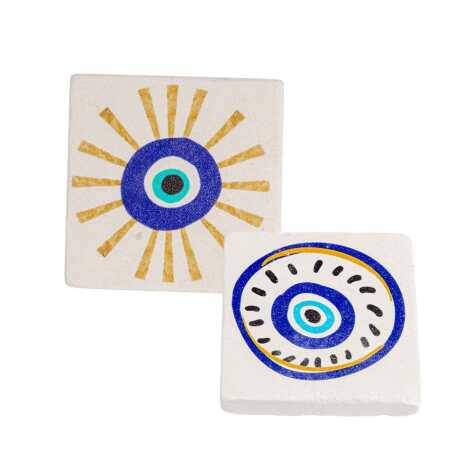 Nazar Temalı Myros Taş Magnet 60x45 mm - 2