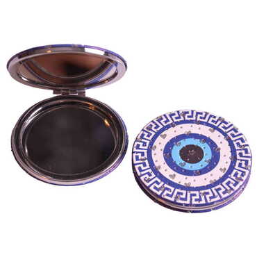 Evil Eye Themed Custom Printed Round Pocket Mirror - 4