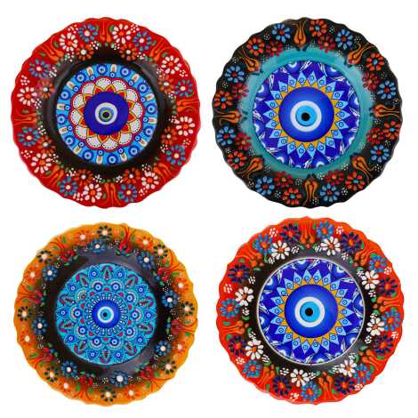 Nazar Themed Myros Ceramic Picture Plate 18 cm - 2