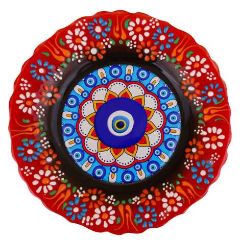 Nazar Themed Myros Ceramic Picture Plate 18 cm - 3
