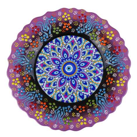 Nazar Themed Myros Ceramic Picture Plate 25 cm - 1
