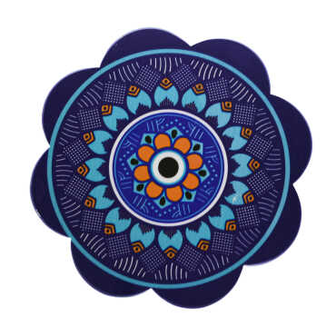 Nazar Themed UV Daisy Traditional Coaster 88 mm - 2