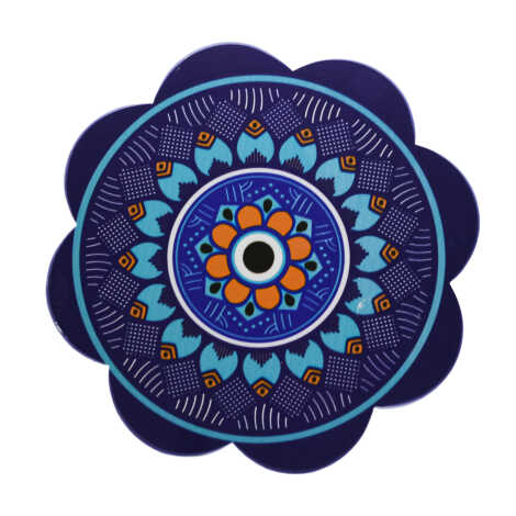 Nazar Themed UV Daisy Traditional Coaster 88 mm - 2