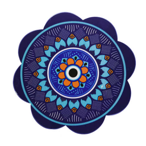 Nazar Themed UV Daisy Traditional Coaster 88 mm - 3