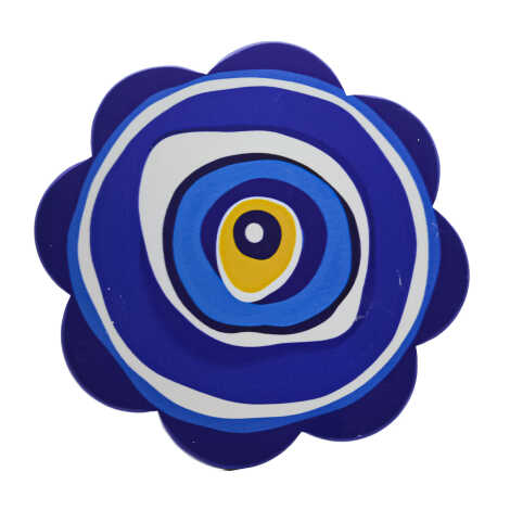 Nazar Themed UV Daisy Traditional Coaster 88 mm - 5