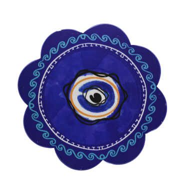 Nazar Themed UV Daisy Traditional Coaster 88 mm - 6