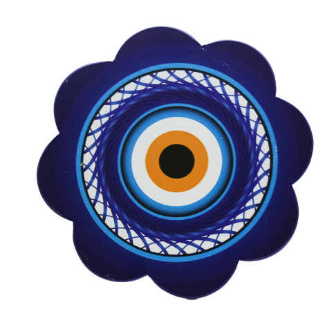 Nazar Themed UV Daisy Traditional Coaster 88 mm - 7