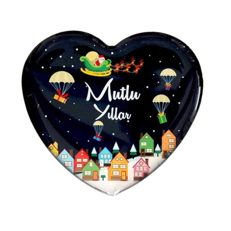 New Year's Eve Heart Epoxy Magnet - 1