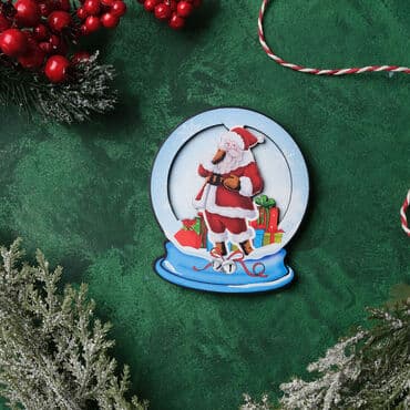 Santa Claus Wooden Magnet