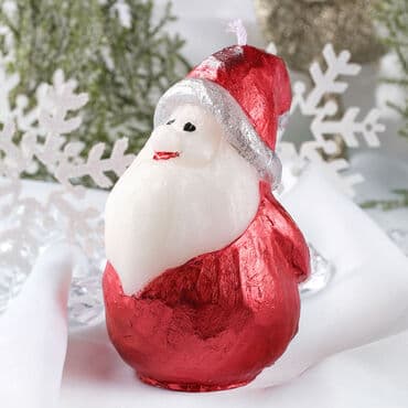 Santa Claus Candle Number 4 Design