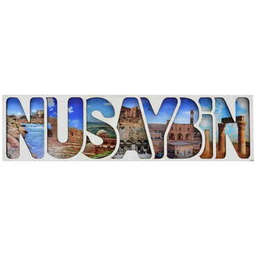 Nusaybin Themed Wooden Customised City Name Letter Souvenir Fridge Magnet - Thumbnail