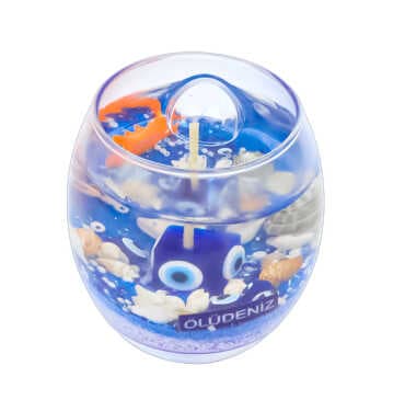 Ölüdeniz Themed Myros Glass Dome Transparent Candle