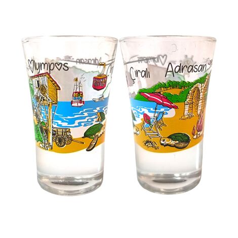 Olympos Region Themed Shot Glass Set of 2 Pcs